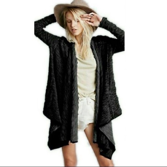 Free People Flowy Sweater Shawl Jacket